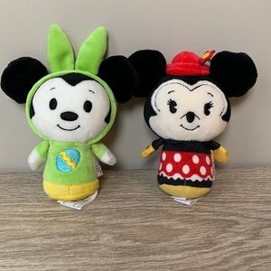 Itty Bittys Mickey Mouse and Minnie Mouse Plushes.